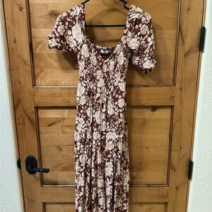 Abercrombie & Fitch Brown Floral Maxi Dress